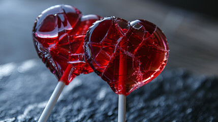 broken heart lollipop, generative Ai - Powered by Adobe