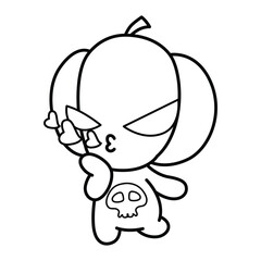 Pumpkin. halloween pumpkin monster. Holidays cartoon character design of coloring books. illustration, Vector