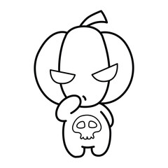 Pumpkin. halloween pumpkin monster. Holidays cartoon character design of coloring books. illustration, Vector