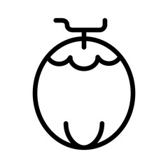 coconut fruit line icon vector design
