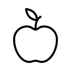 apple fruit line icon vector design
