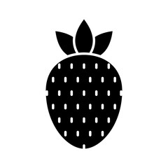 strawberry solid icon vector design