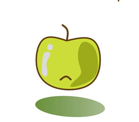 green apple isolated on white