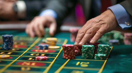 Fototapeta premium A casino promotional event with cash prizes