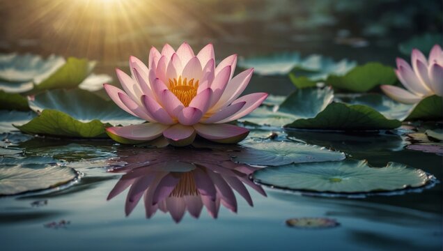 pink water lilly