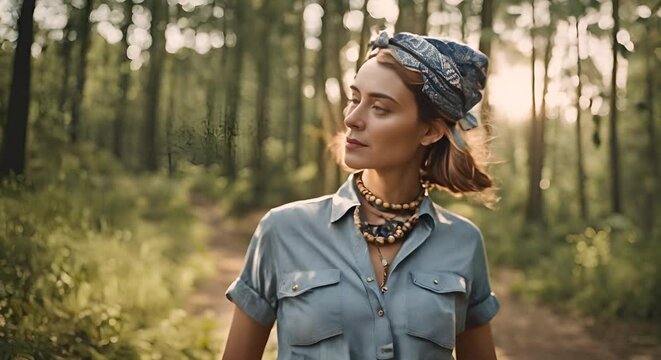 Forest Fashion: Layering Up with a Chambray Button-Down