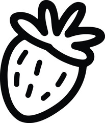 strawberry Hand drawn illustrations in line art style
