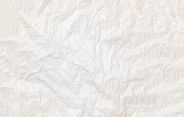 White paper sheet texture background with crumpled wrinkled and rough pattern, empty blank paper...