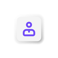 Neumorphic UI icon with bold outline style. Purple icon for web, apps, mobile, business