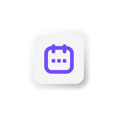 Obraz premium Neumorphic UI icon with bold outline style. Purple icon for web, apps, mobile, business