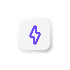 Neumorphic UI icon with bold outline style. Purple icon for web, apps, mobile, business