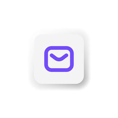 Neumorphic UI icon with bold outline style. Purple icon for web, apps, mobile, business