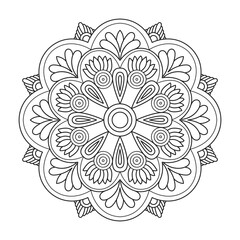 Abstract beauty flower ornament or mandala design