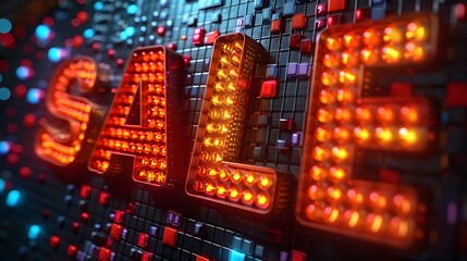 Vibrant Digital Sale Display with 45 Reduction in Pixel Design