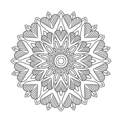 Beautiful floral pattern mandala art isolated love design