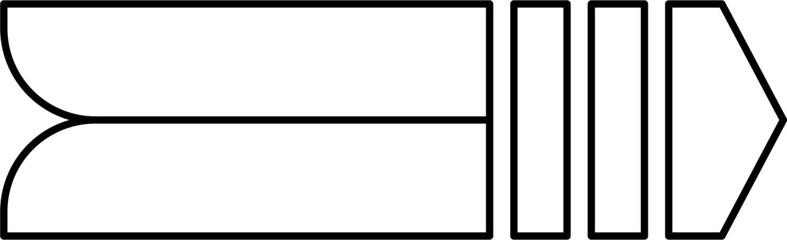 Label arrow design element vector outline