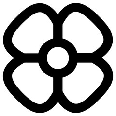 hibiscus flower icon, simple vector design