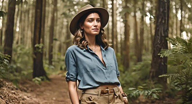 Forest Fashion: Layering Up with a Chambray Button-Down