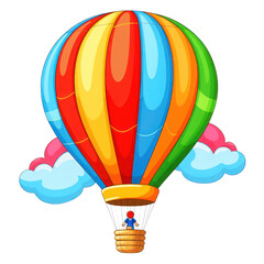 Naklejka premium hot-air balloon , A hot air balloon flying