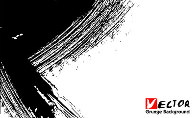 brush stroke Japanese style. Black ink brush stroke on white background, Vector illustration of grunge stains, Black ink brush stroke on white background. Japanese style. Vector illustration of grunge