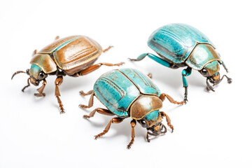 Three Blue Beetles