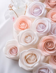 beautiful rose flower with pastel colors generative ai
