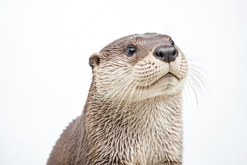 Close Up of a Wet Otter's Face