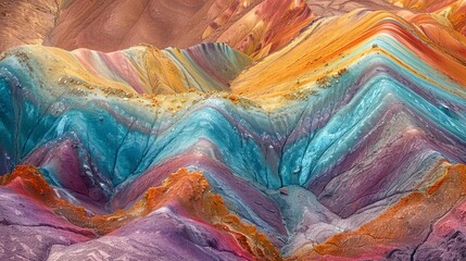 Explore the geological processes that give rise to the colorful landscapes of rainbow mountains