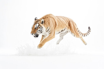 Obraz premium Tiger leaping through the air
