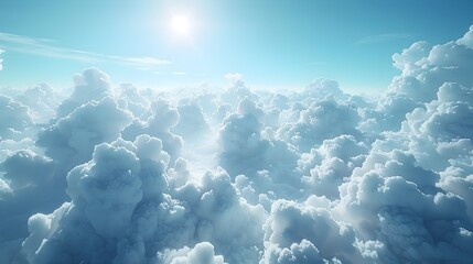 Magnificent Cloudscape Against a Brilliant Blue Sky
