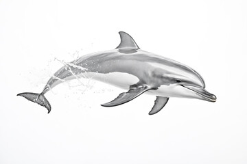 Obraz premium Dolphin Leaping Out of Water with Splash
