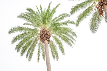 Tropical Serenity: Palm Trees Against Clear Sky