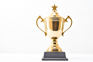 Fototapeta premium Golden Trophy with Star on Top