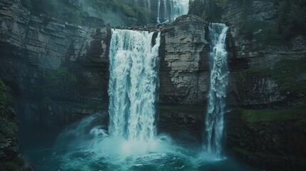 Majestic Waterfall Landscape