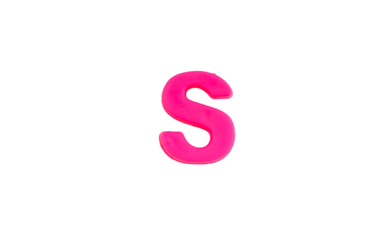 Pink letter 'S' isolate no white background.png