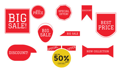 Fototapeta premium Special Offer Tag Vector And Illustration Collection. 