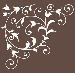 アンティークなフレームが作れるコーナー(角)。4つ並べてフレームが作れます。ベクター素材