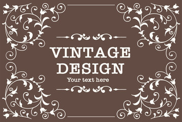 アンティークなフレームデザイン・テンプレート。ベクター素材