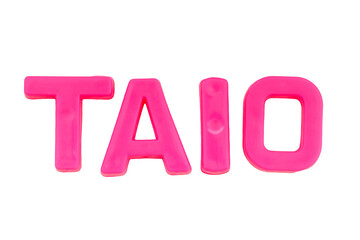 Pink Letters TAIO isolate no white background.png