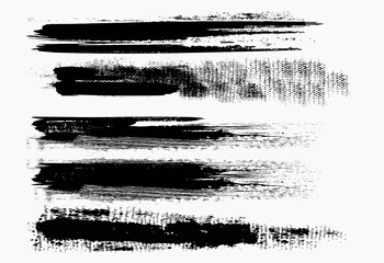 Set of Hand Drawn Grunge Brush Smears, Hand Drawn Grunge Brush vector, Black vector brush strokes collection. Black paint spots vector, Flat Paint Brush Thin Lines & Background Mix High Detail Abstrac