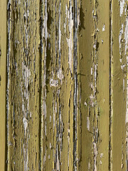 peeling and flakey decaying paint on wooden board planks, shed, for graphic resource