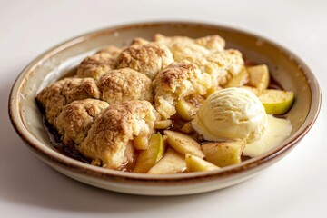 Butter Pecan Ice Cream and Apple Cider Cobbler Delight