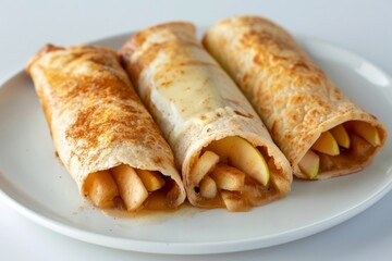 Apple and Pear Chimichangas with Cinnamon and Tequila-Infused Pears