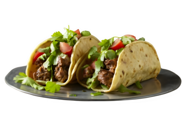 meatloaf tacos with pineapples on transparent white background, PNG image, lime, cilantro, best selling, stock images, stock photos	