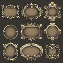 Obraz premium Vintage background with decorative frame vector image