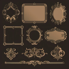 Vintage background with decorative frame vector image