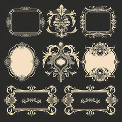 Vintage background with decorative frame vector image