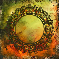 Vintage background with decorative frame vector image