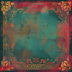 Vintage background with decorative frame vector image