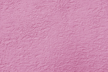 Texture of pink rough plaster. Abstract design background.